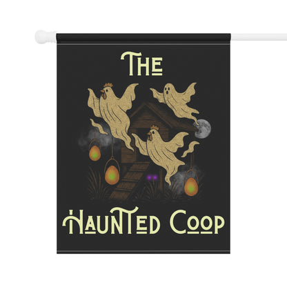 The Haunted Coop Garden & House Banner