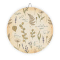 Field Guide Vintage Botanical Round Wood Sign