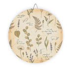Field Guide Vintage Botanical Round Wood Sign