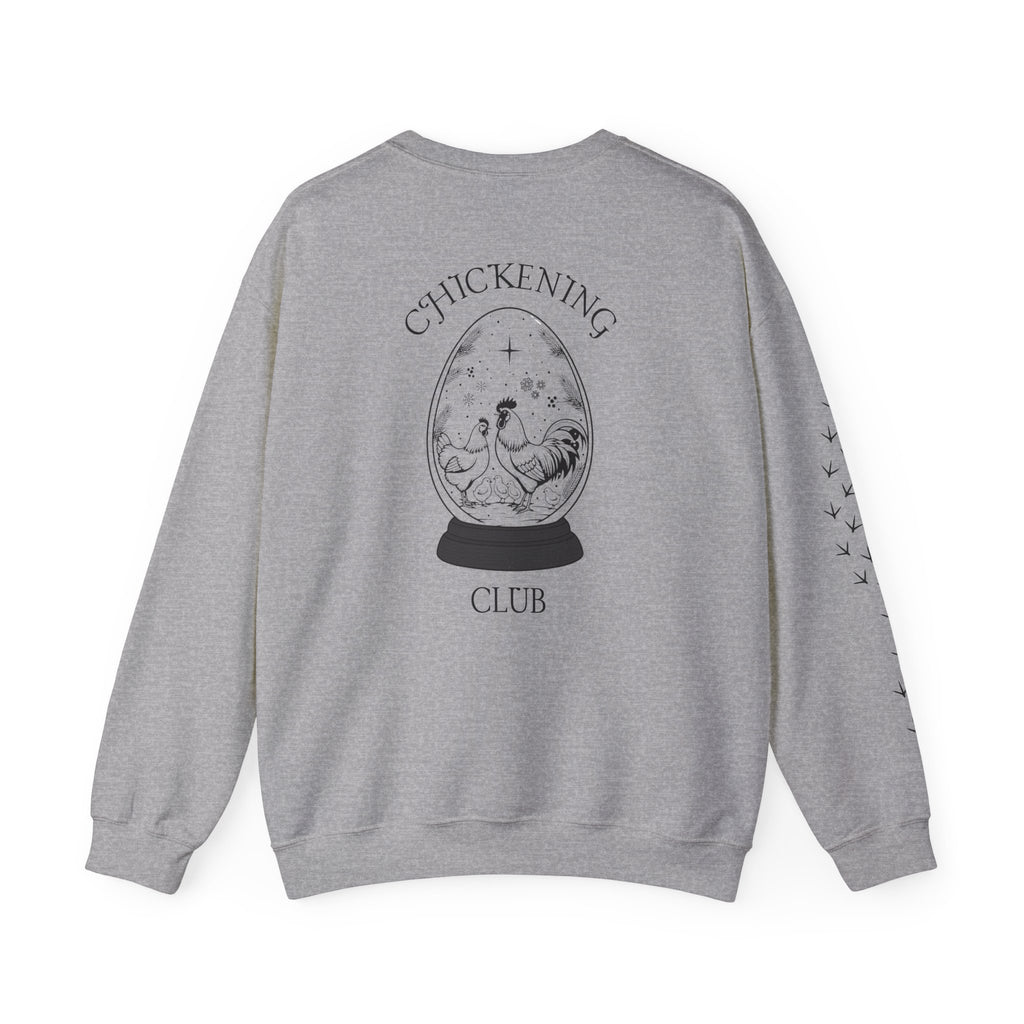 Chickening Club Winter Wonderland Snow Globe Crewneck Sweatshirt