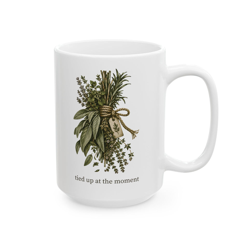 Tied Up at the Moment Herb Bundle Ceramic Mug