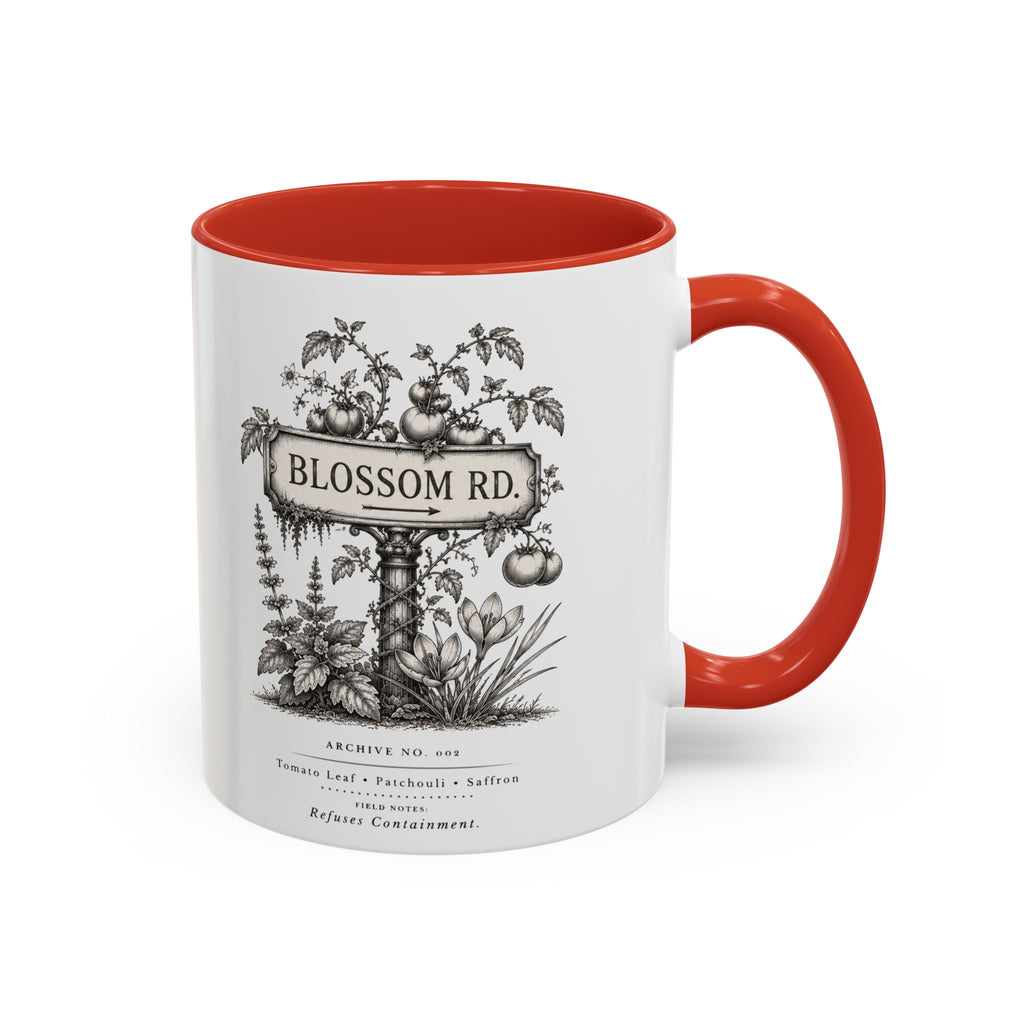 BLOSSOM RD Vintage Botanical Ceramic Accent Mug