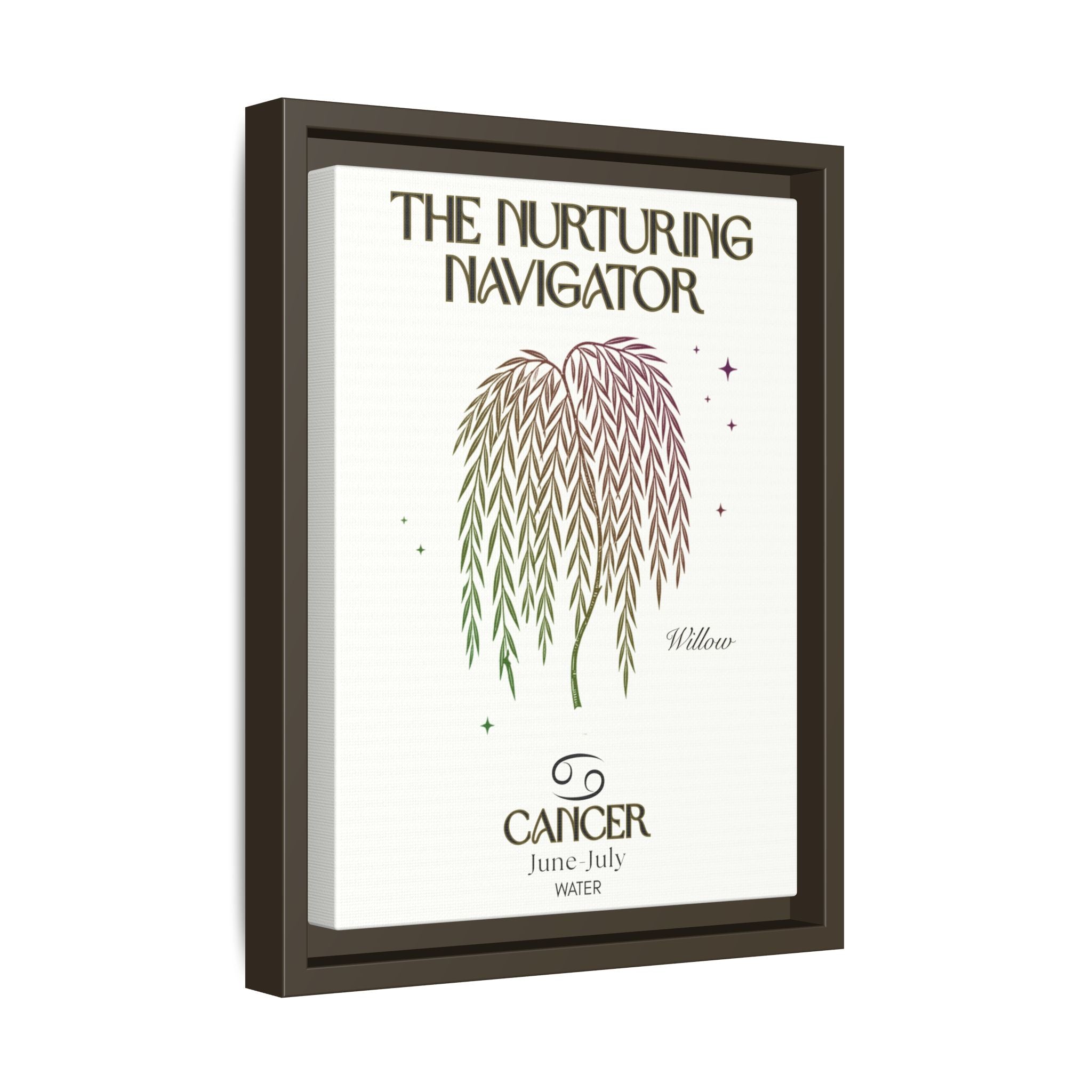 Cancer The Nurturing Navigator Willow Framed Matte Canvas