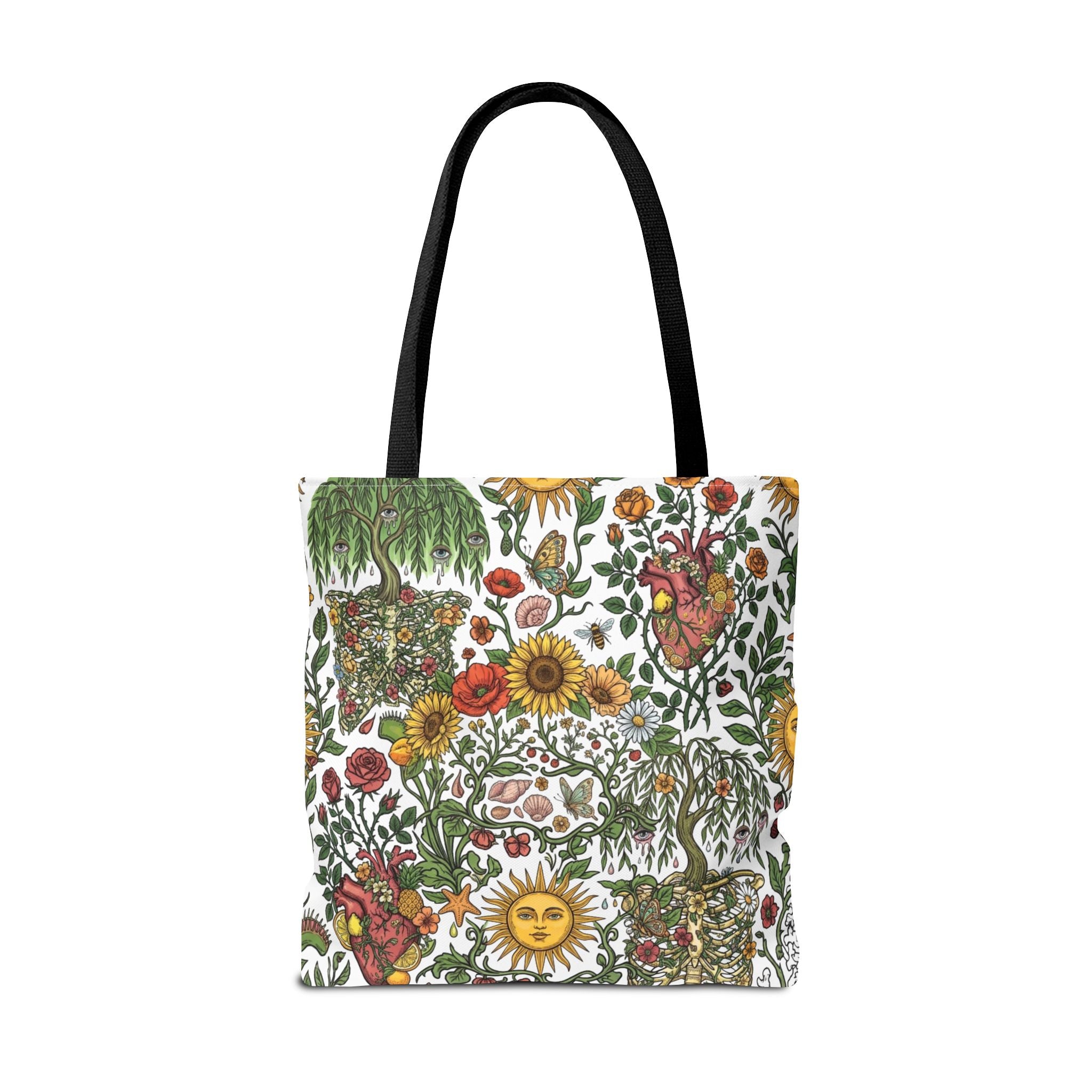 Sunny Anatomical Floral Fantasy Garden Eco Shopper Tote Bag
