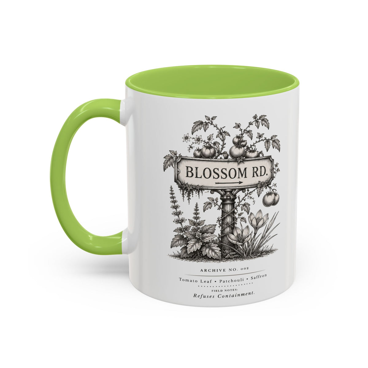 BLOSSOM RD Vintage Botanical Ceramic Accent Mug