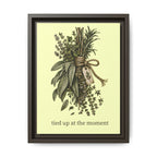 Tied Up at the Moment Kitchen Herb Matte Framed Canvas Wall Art