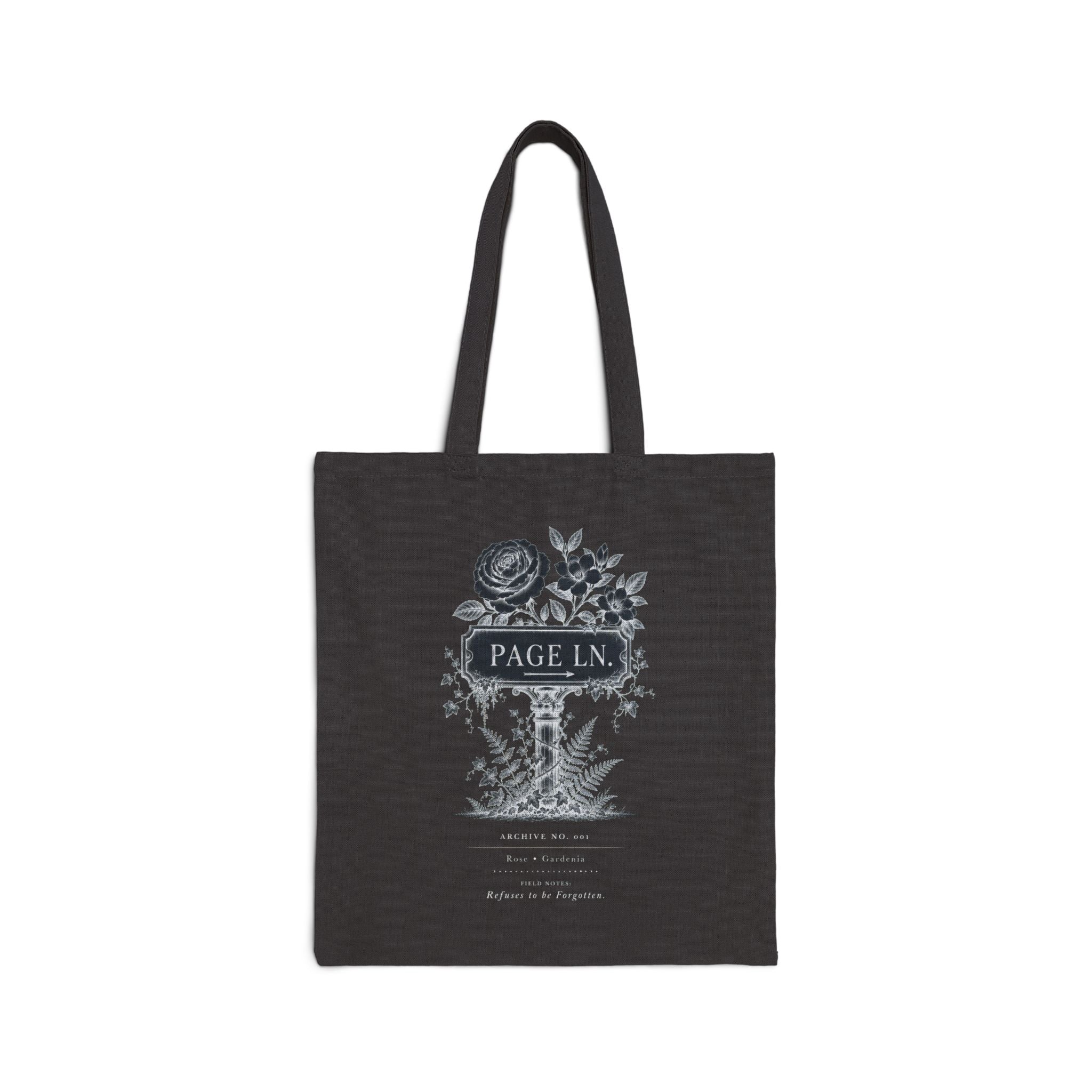 PAGE LN Vintage Botanical Cotton Canvas Tote Bag