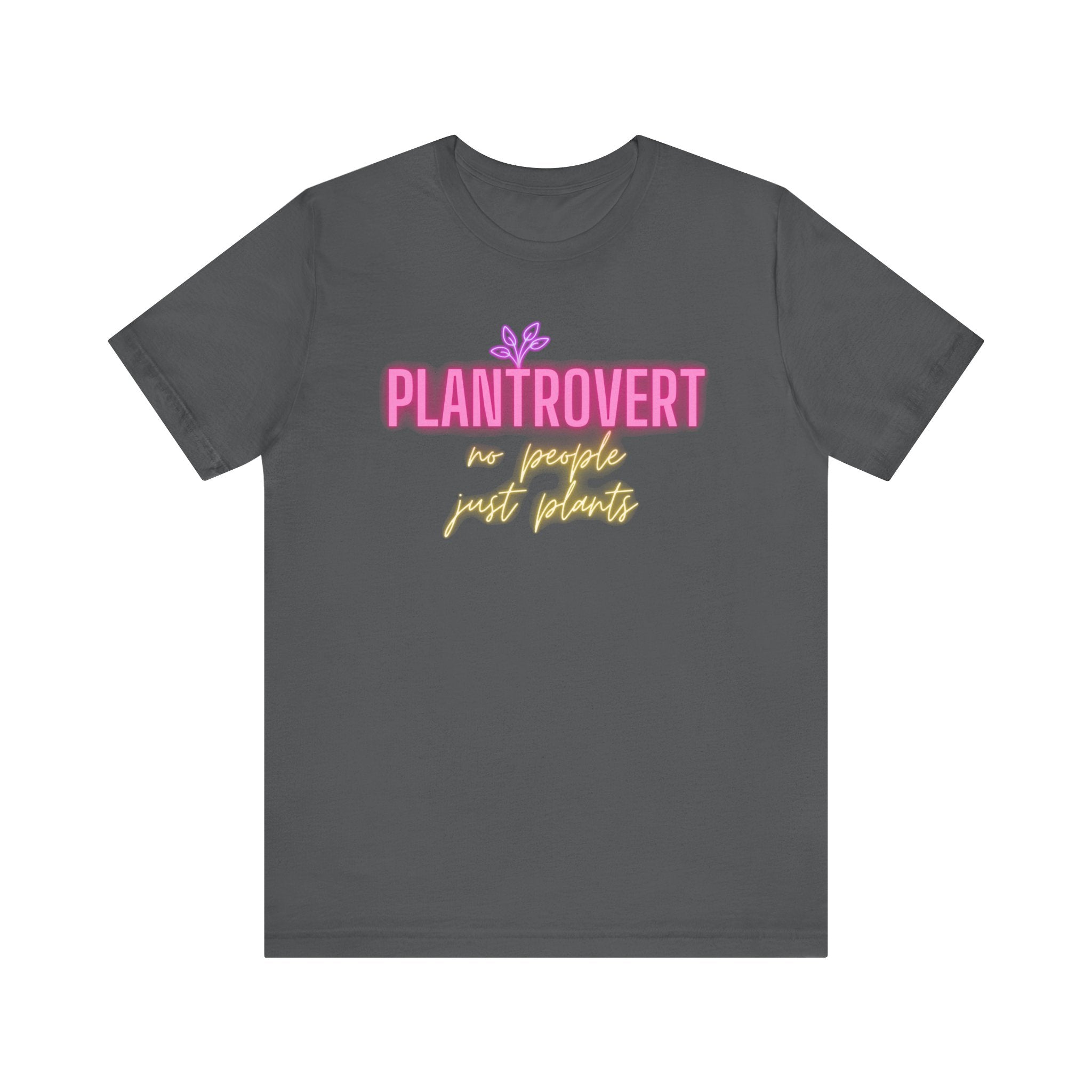 Plantrovert No People Just Plants Neon Unisex Jersey T-shirt