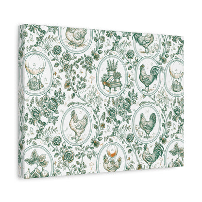 Botanical Coop Toile Canvas Art