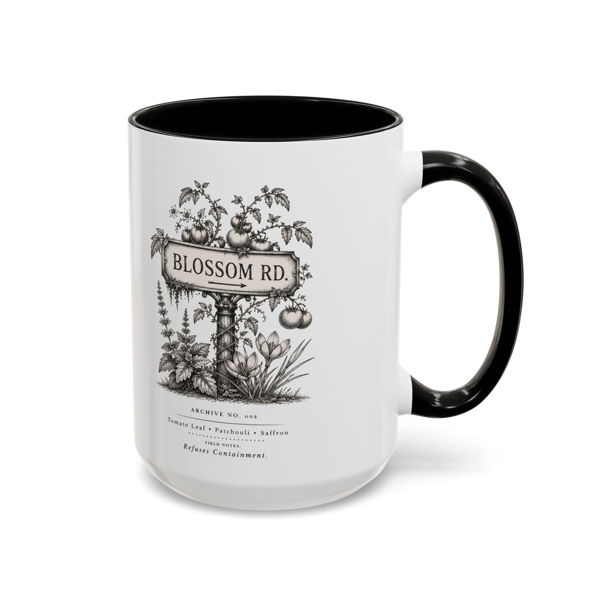BLOSSOM RD Vintage Botanical Ceramic Accent Mug