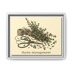Thyme Management Kitchen Herb Framed Canvas Wall Art