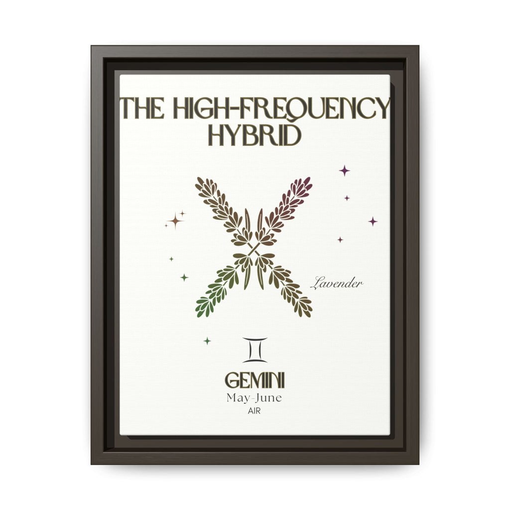 Gemini The High-Frequency Hybrid Lavender Framed Matte Canvas