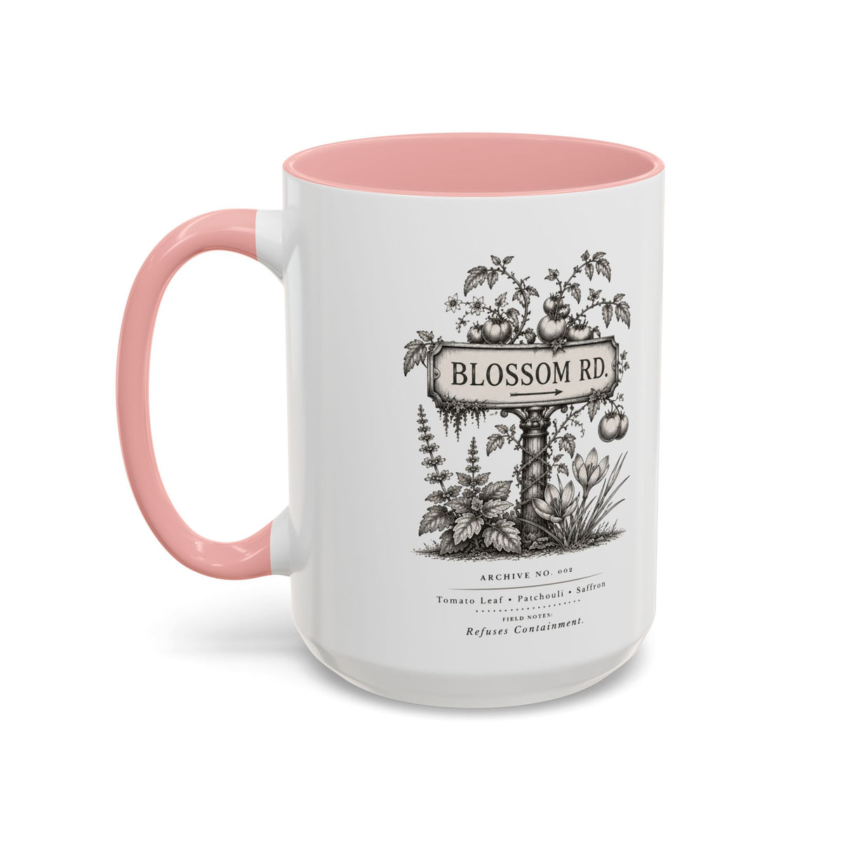BLOSSOM RD Vintage Botanical Ceramic Accent Mug