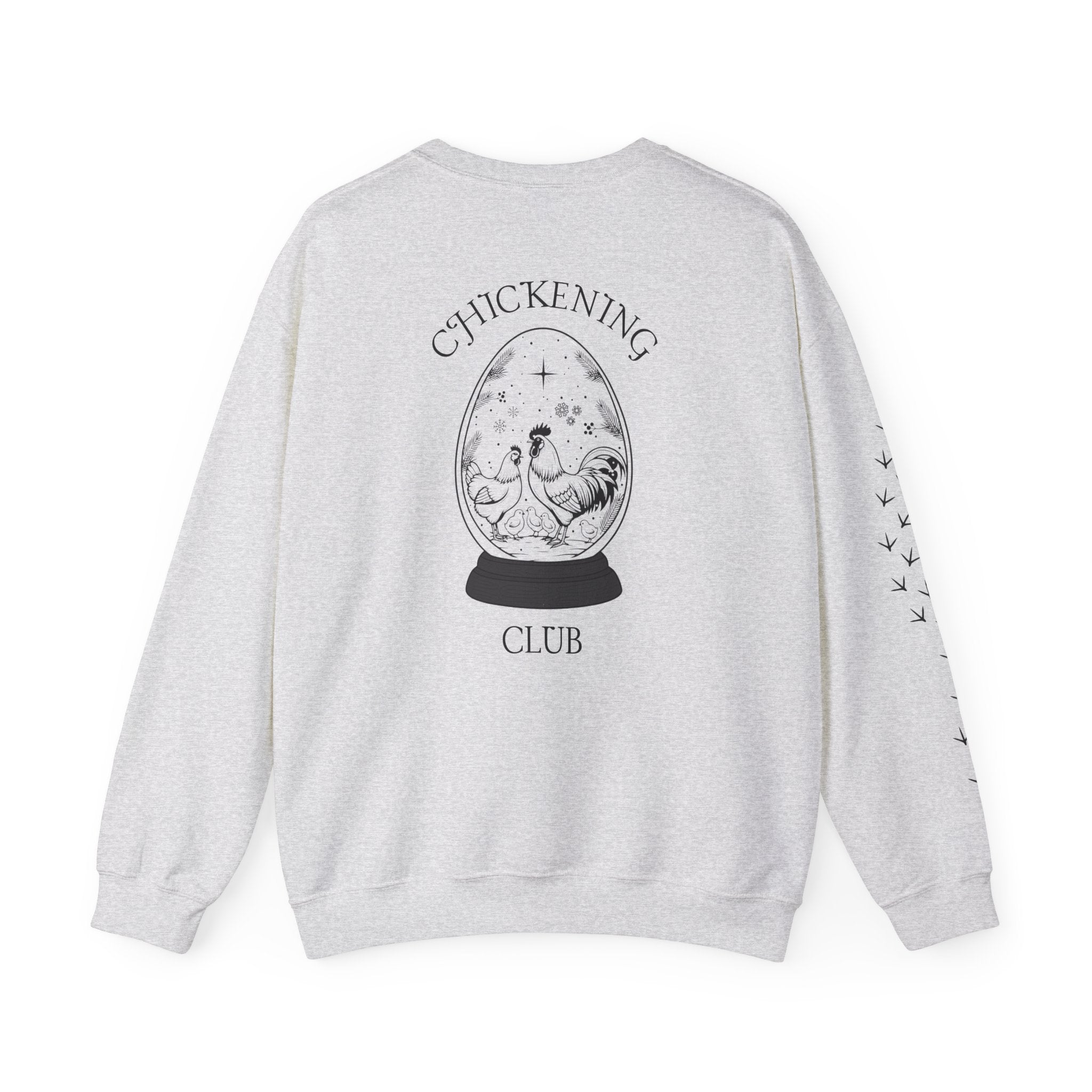 Chickening Club Winter Wonderland Snow Globe Crewneck Sweatshirt
