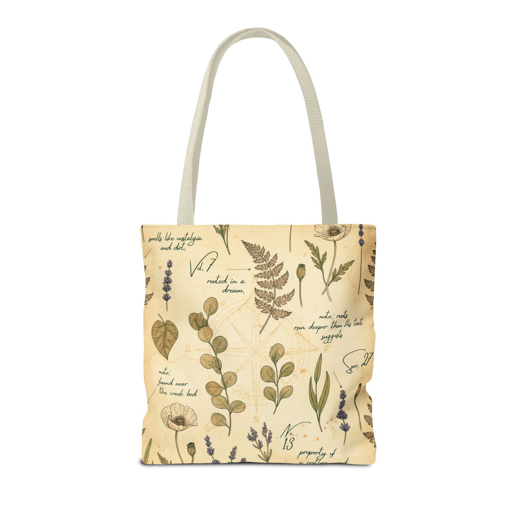 Field Guide Vintage Botanical Sketch Tote Bag