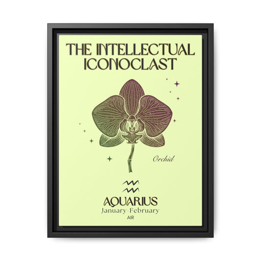 Aquarius The Intellectual Iconoclast Orchid Matte Canvas, Framed