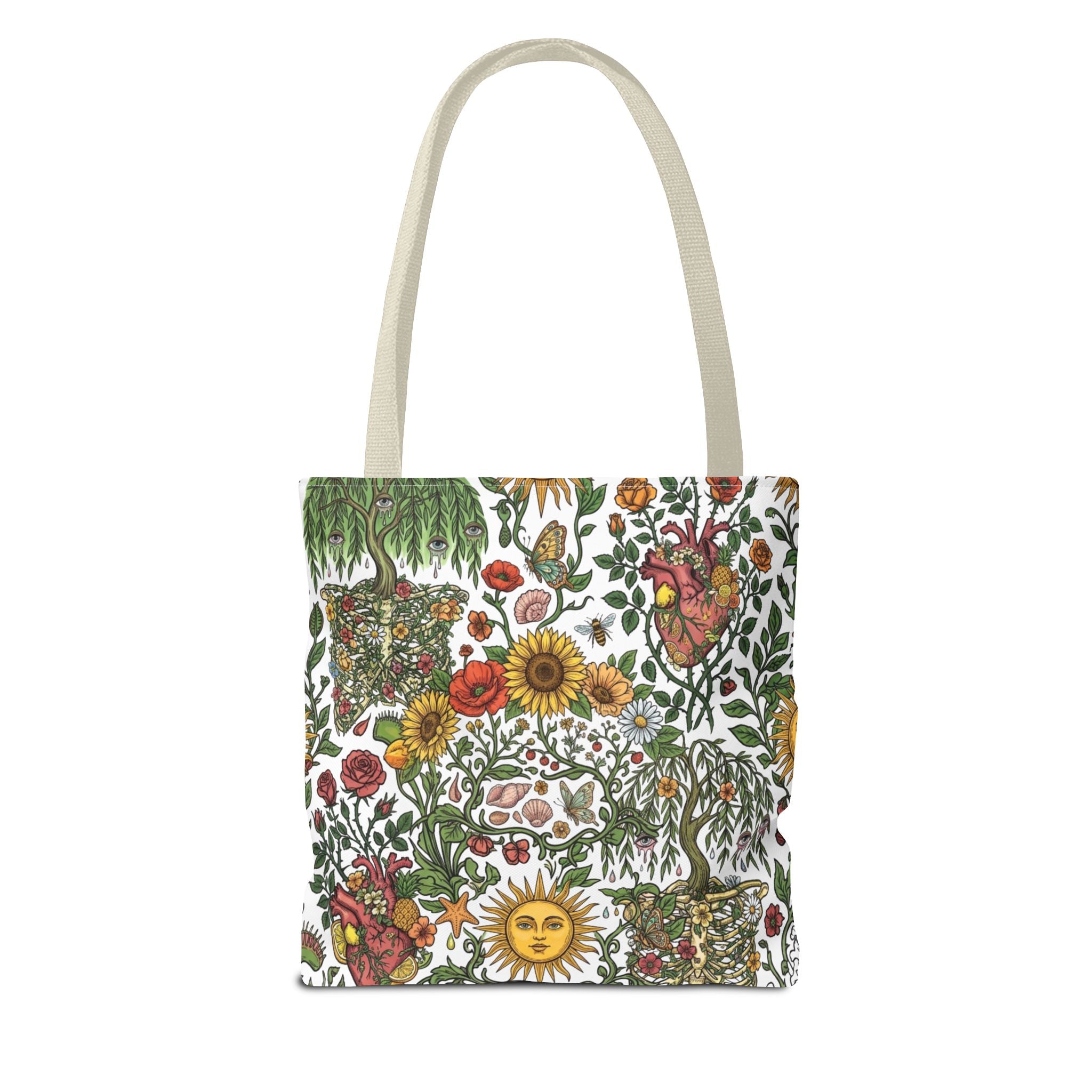 Sunny Anatomical Floral Fantasy Garden Eco Shopper Tote Bag