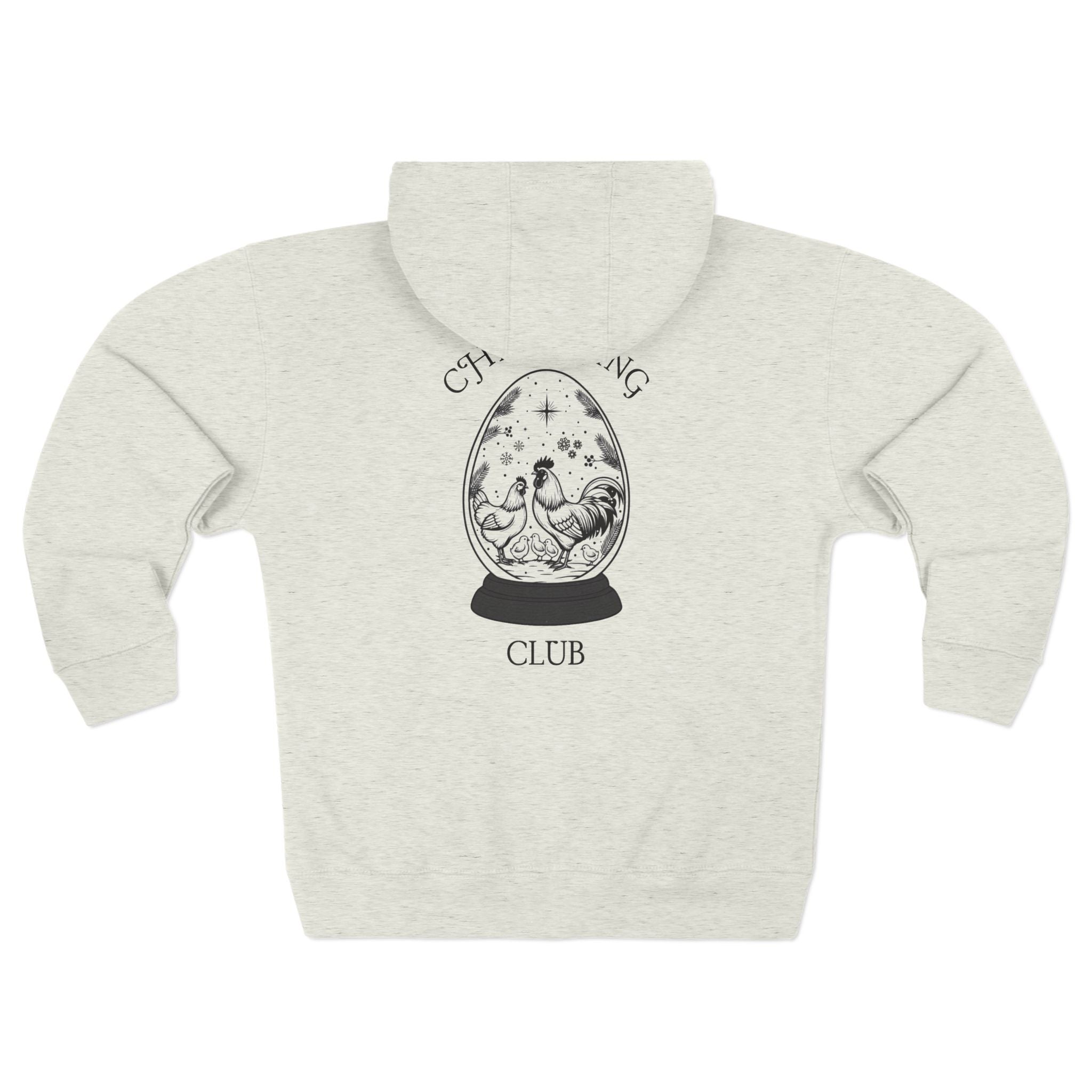 Chickening Club Winter Wonderland Snow Globe Zip Hoodie