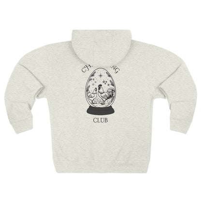 Chickening Club Winter Wonderland Snow Globe Zip Hoodie