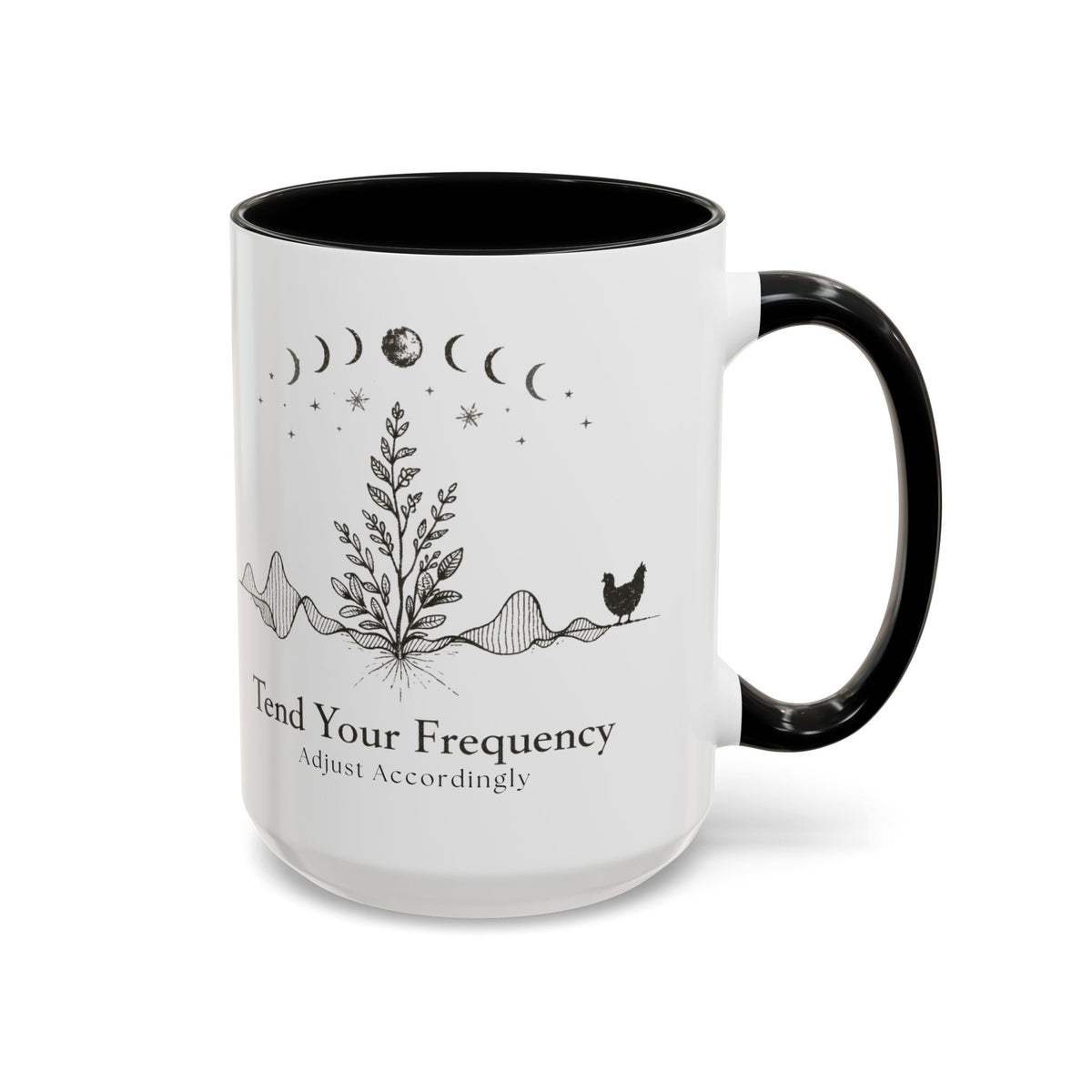 Tend Your Frequency: Adjust Accordingly Ceramic Accent Mug