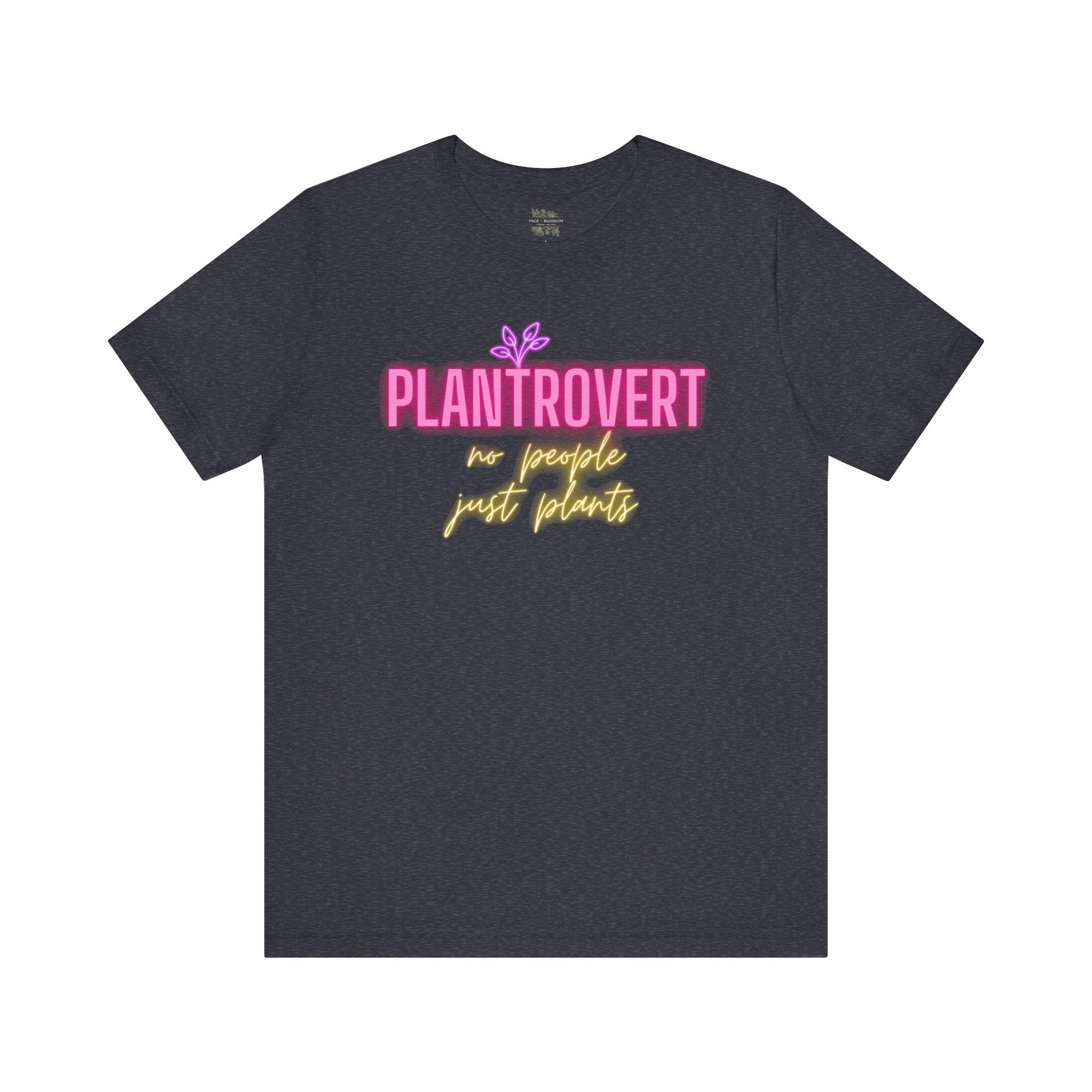 Plantrovert No People Just Plants Neon Tee