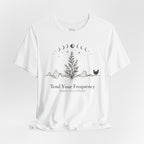 Tend Your Frequency: Adjust Accordingly Moon Phase Botanical Tee