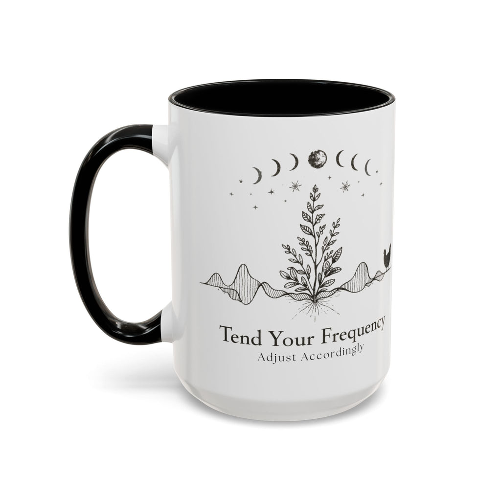 Tend Your Frequency: Adjust Accordingly Ceramic Accent Mug