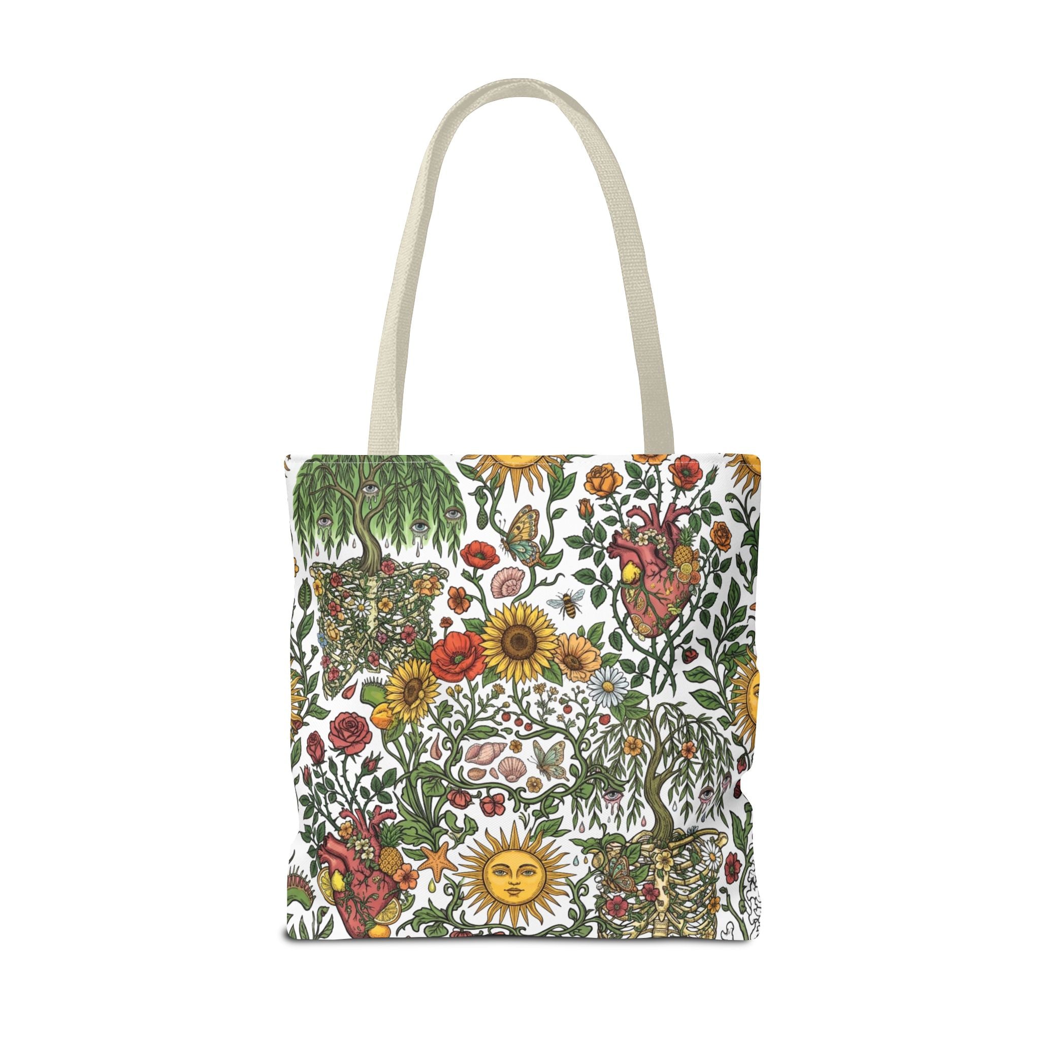 Sunny Anatomical Floral Fantasy Garden Eco Shopper Tote Bag