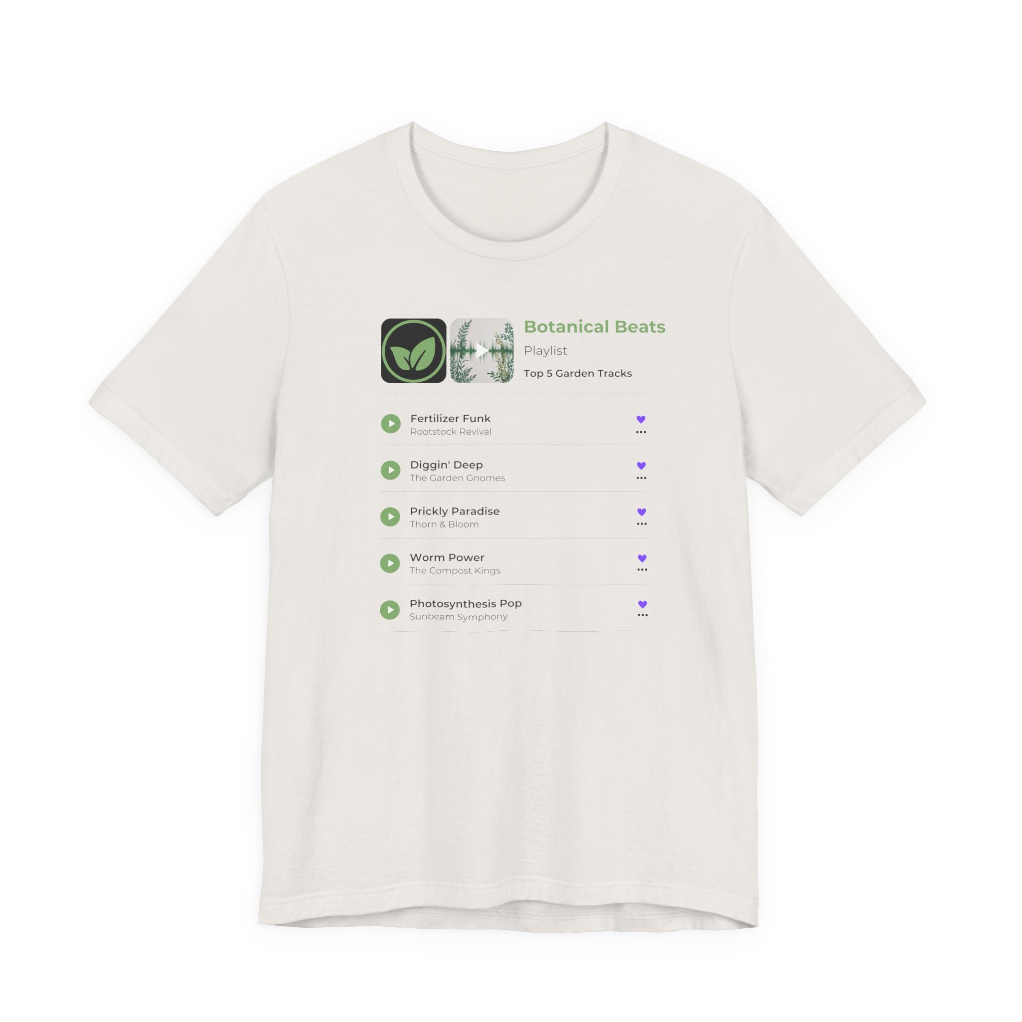 Botanical Beats Short Sleeve Tee - Your Garden Grooves Playlist