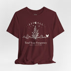 Tend Your Frequency: Adjust Accordingly Moon Phase Botanical Tee