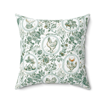Botanical Coop Toile Accent Pillow