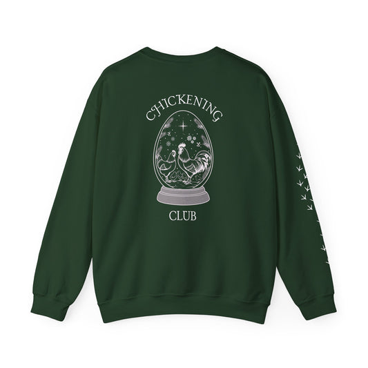 Chickening Club Winter Wonderland Snow Globe Crewneck Sweatshirt