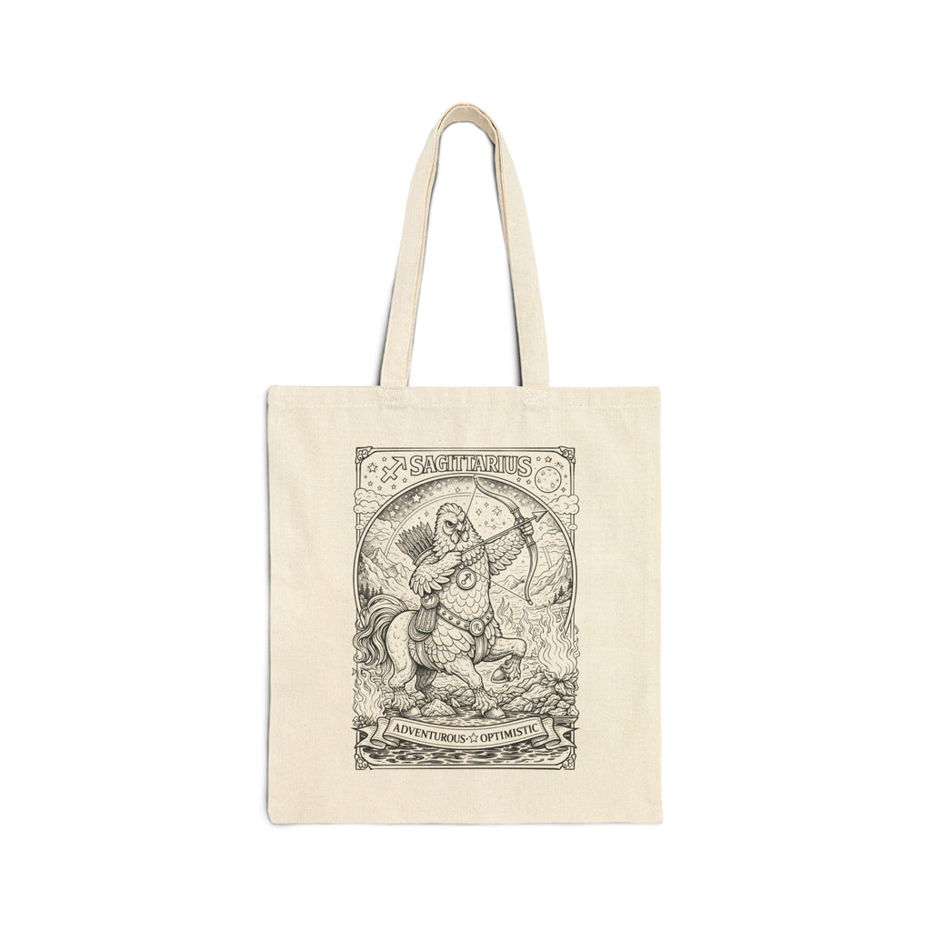 Zodiac Chicken Coloring Canvas Tote Bag
