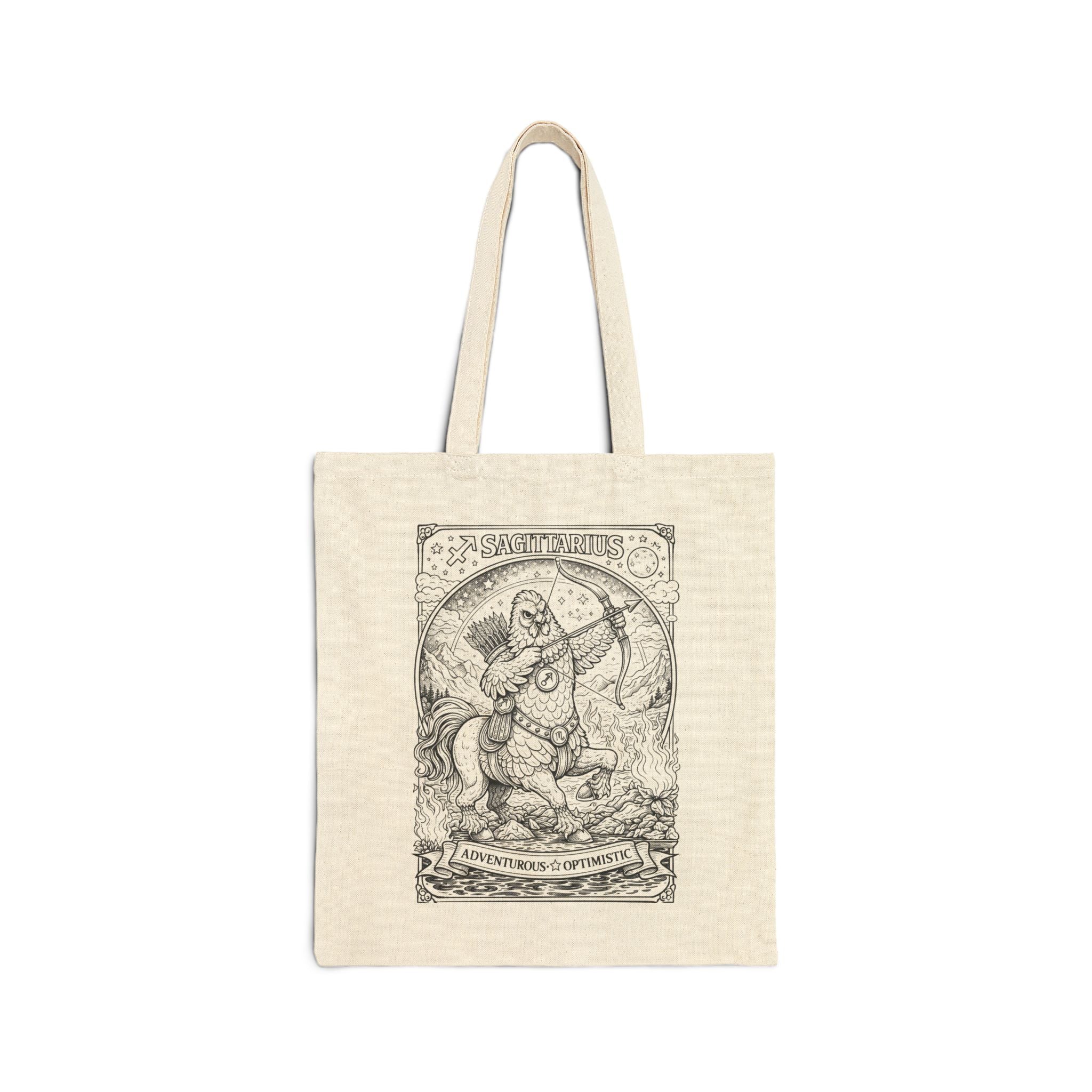 Zodiac Chicken Coloring Canvas Tote Bag