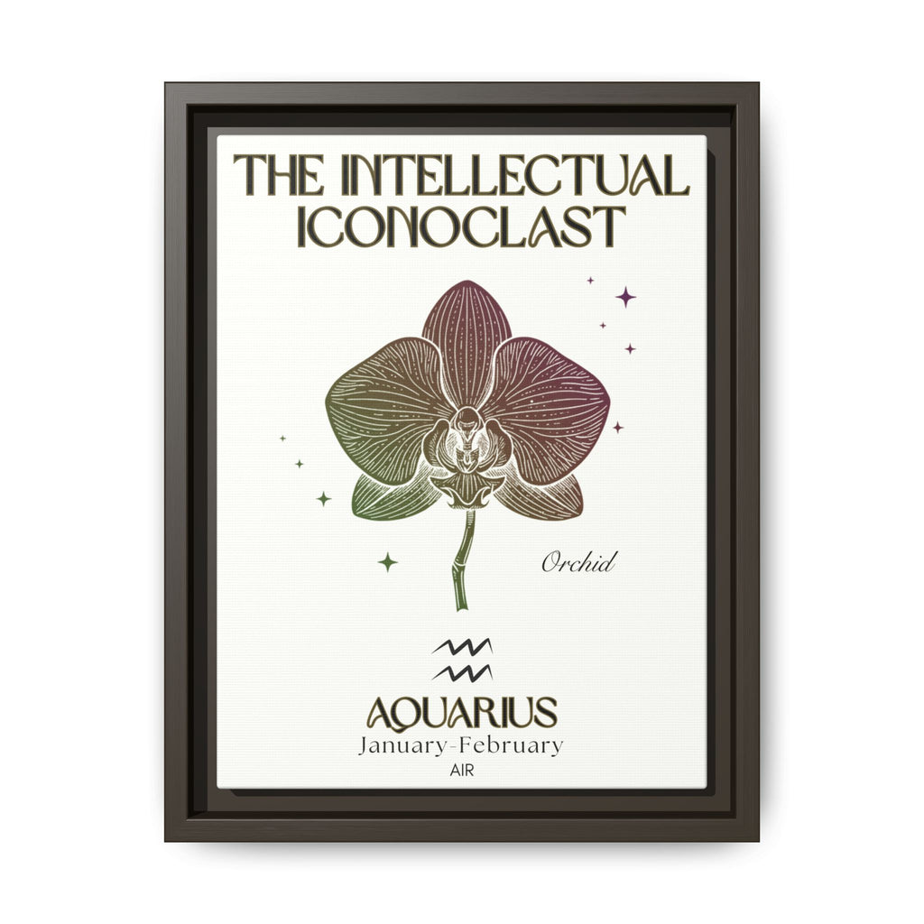 Aquarius The Intellectual Iconoclast Orchid Framed Matte Canvas
