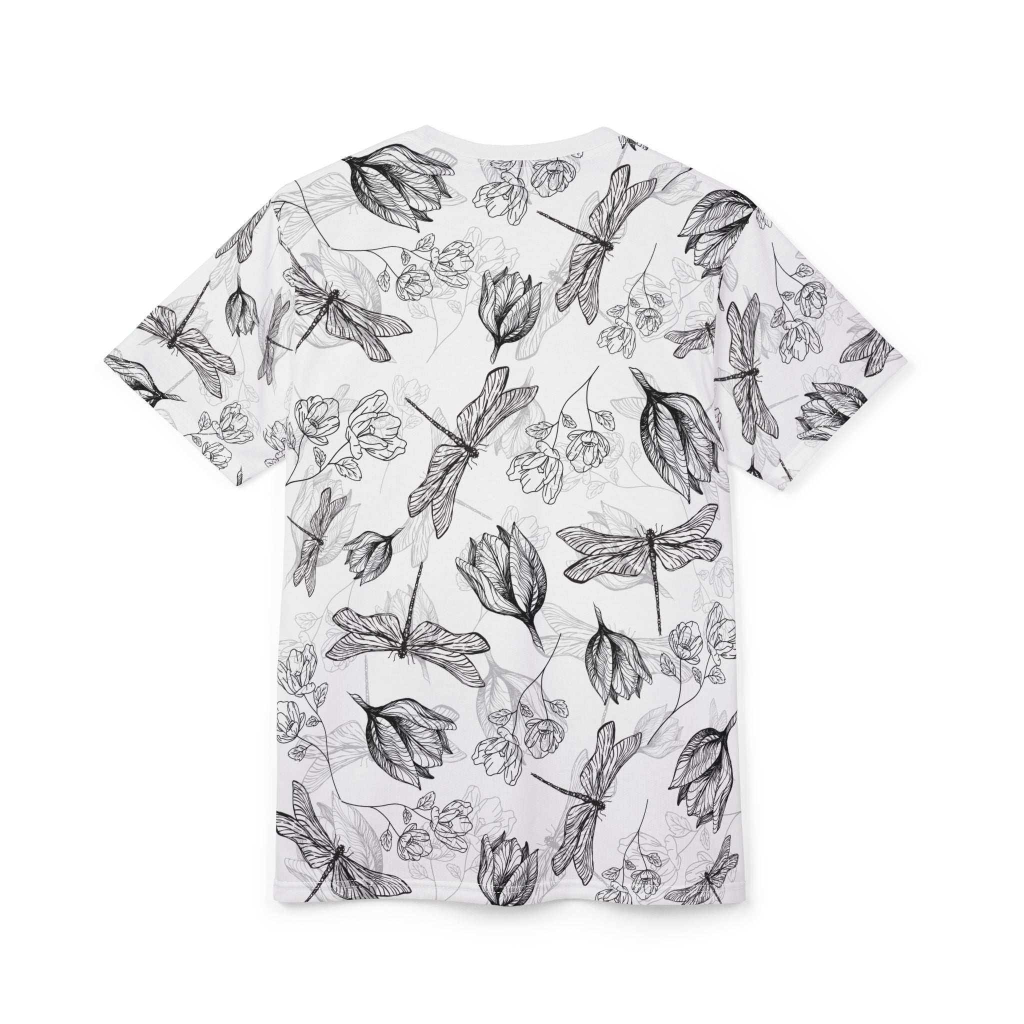 Dragonfly Floral Garden Unisex T-Shirt