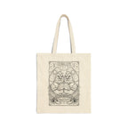 Zodiac Chicken Coloring Canvas Tote Bag