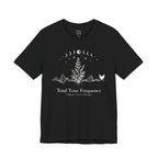 Tend Your Frequency: Adjust Accordingly Moon Phase Botanical Tee