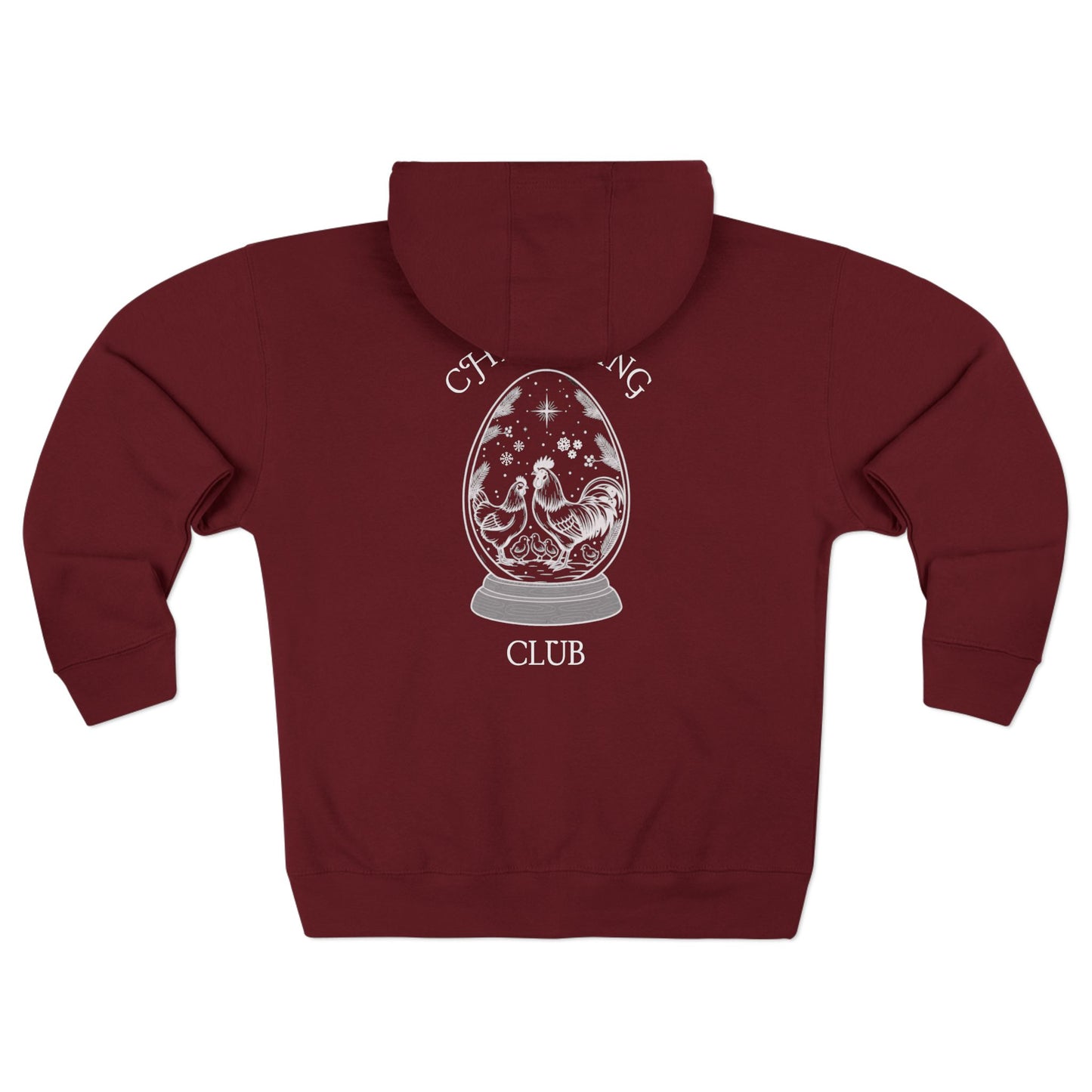 Chickening Club Winter Wonderland Snow Globe Zip Hoodie
