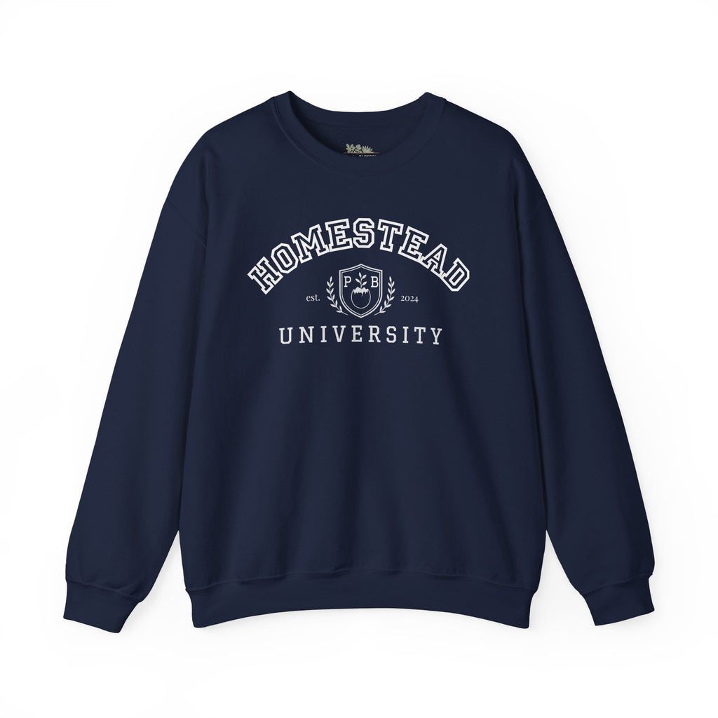 Homestead University Vintage Collegiate Campus Crewneck Sweatshirt