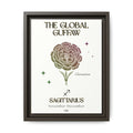 Sagittarius The Global Guffaw Carnation Framed Matte Canvas