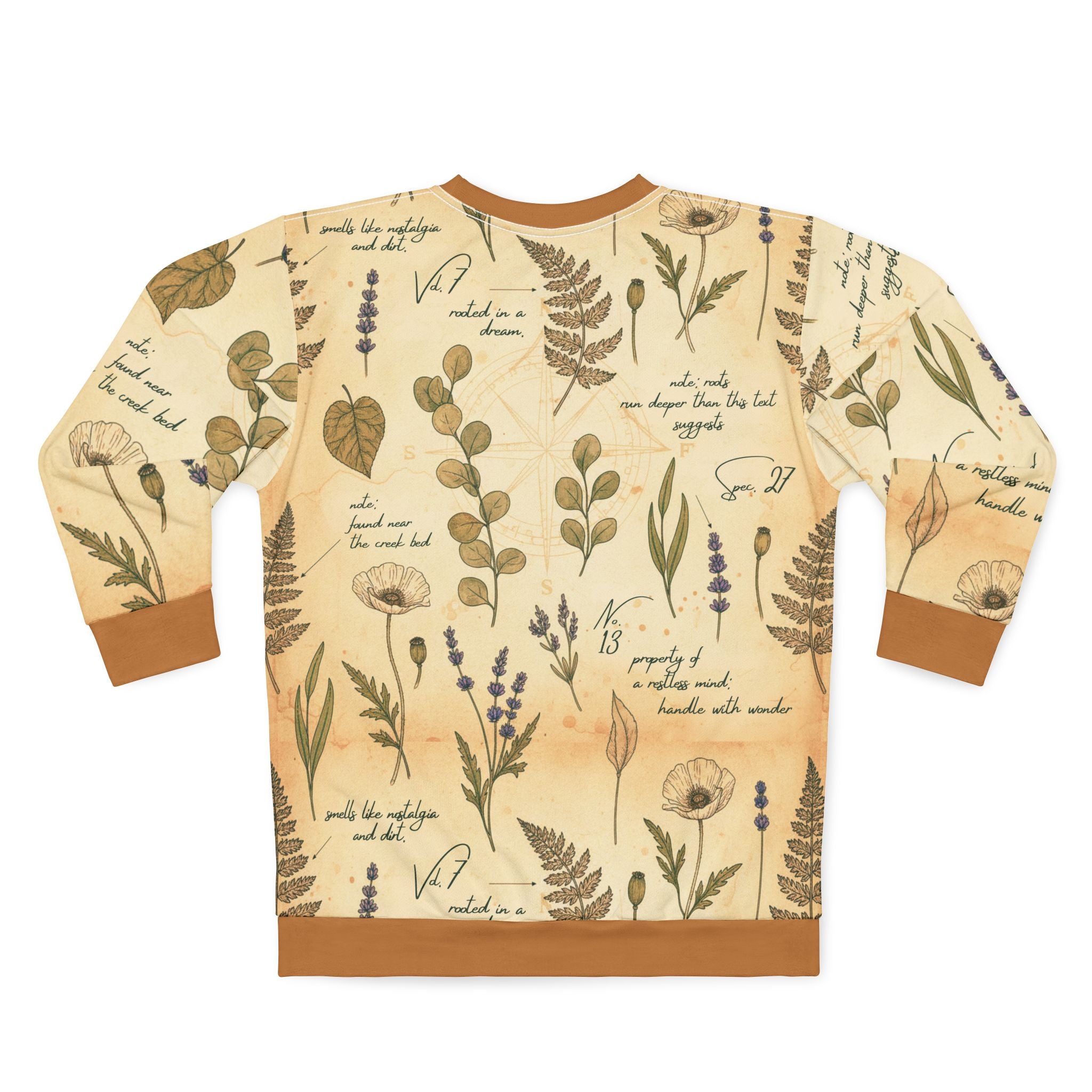 Field Guide Vintage Botanical Pattern Sweatshirt