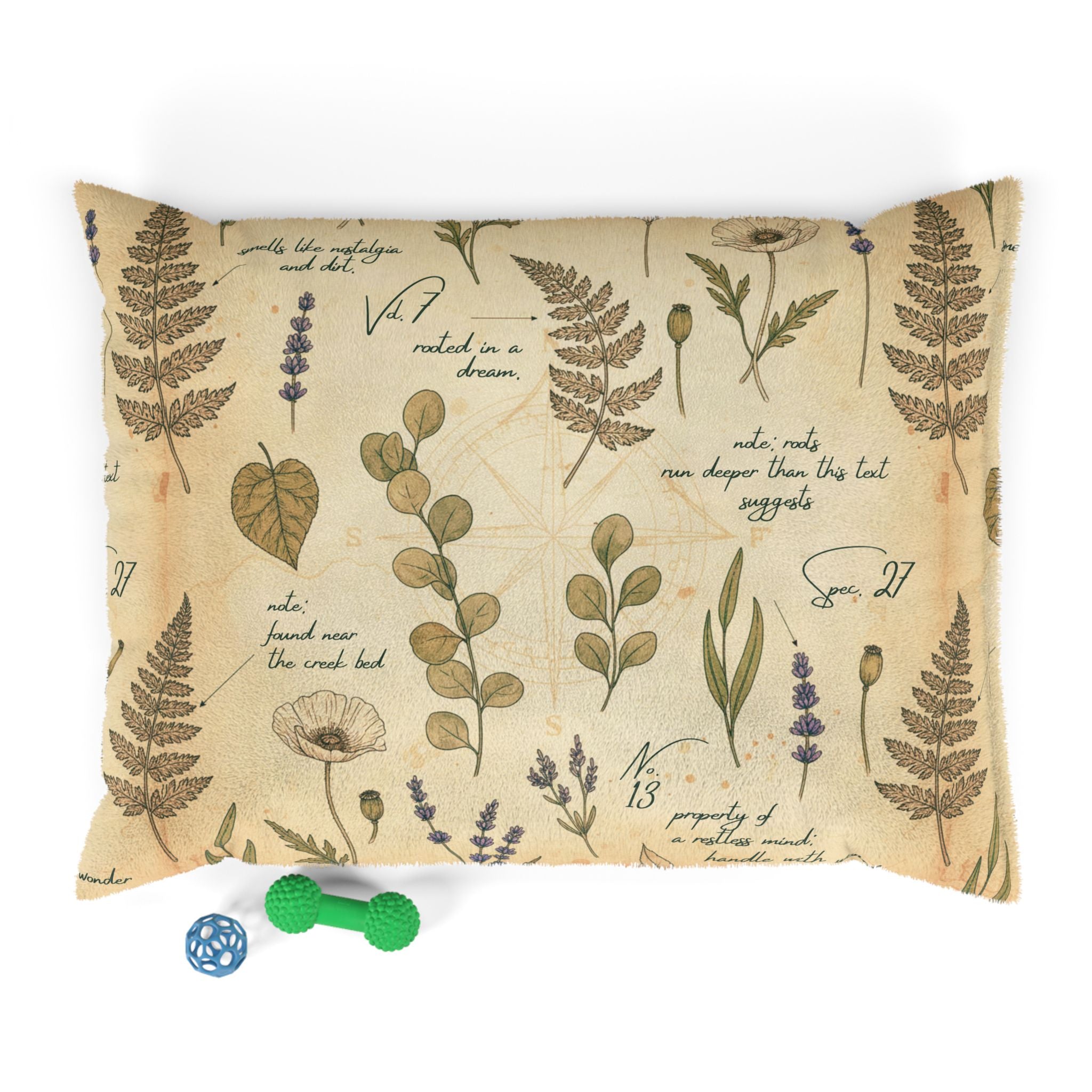 Field Guide Vintage Botanical Pet Bed Lounger