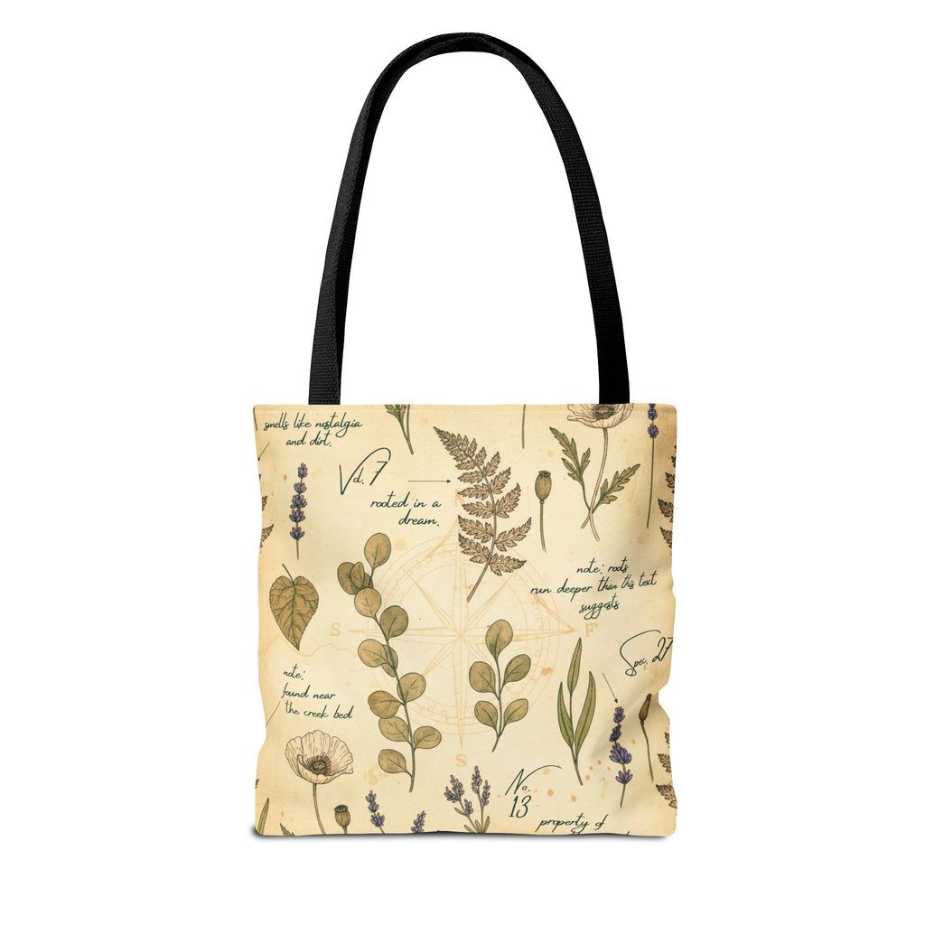Field Guide Vintage Botanical Sketch Tote Bag