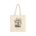 BLOSSOM RD Vintage Botanical Cotton Canvas Tote Bag