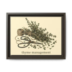 Thyme Management Kitchen Herb Framed Canvas Wall Art
