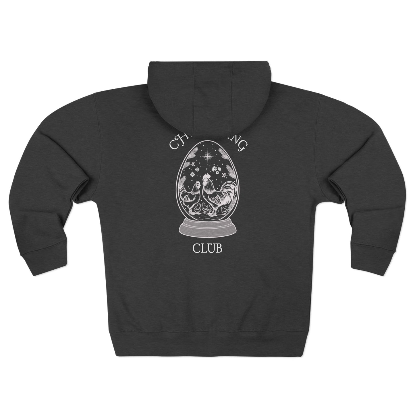 Chickening Club Winter Wonderland Snow Globe Zip Hoodie