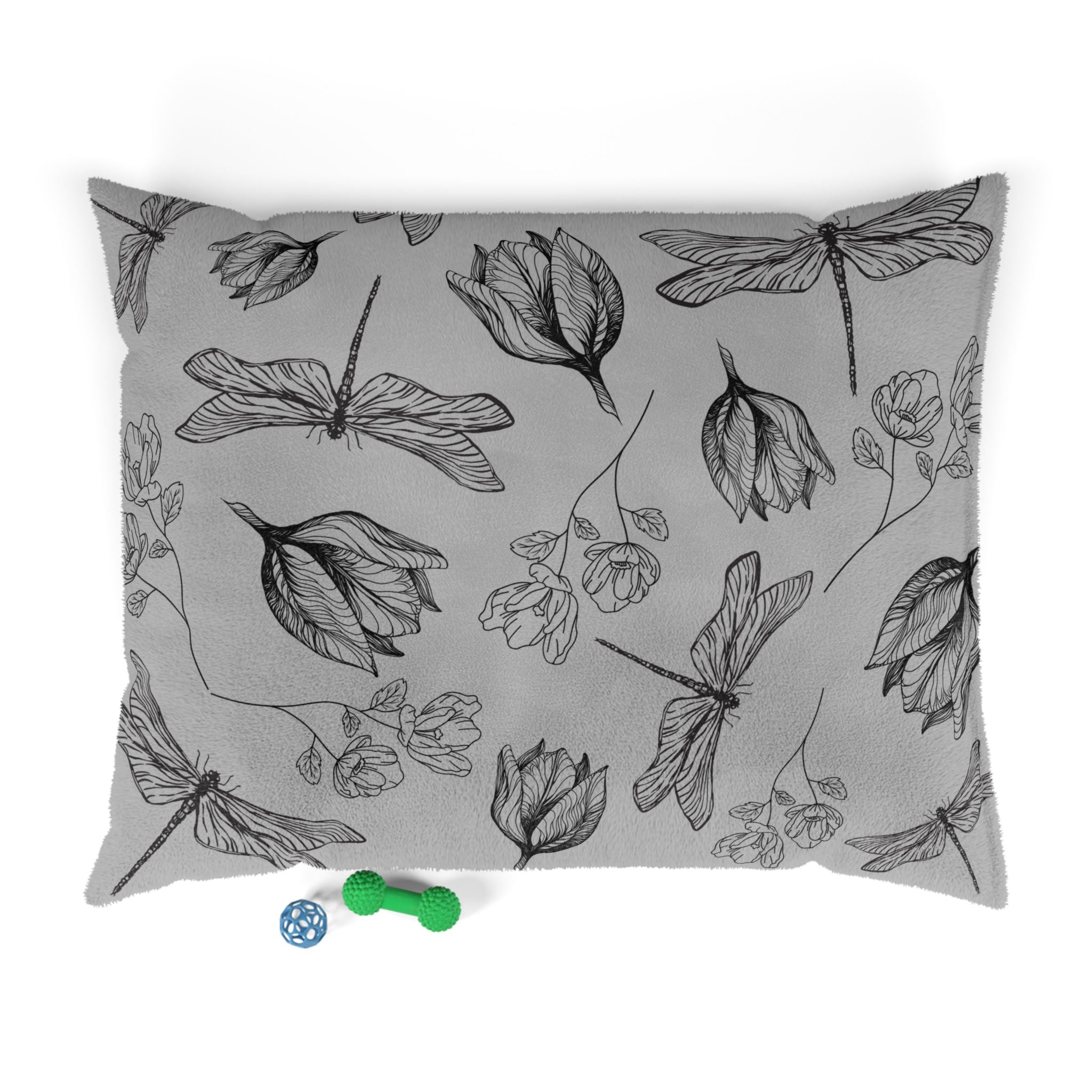 Dragonfly Floral Pet Bed