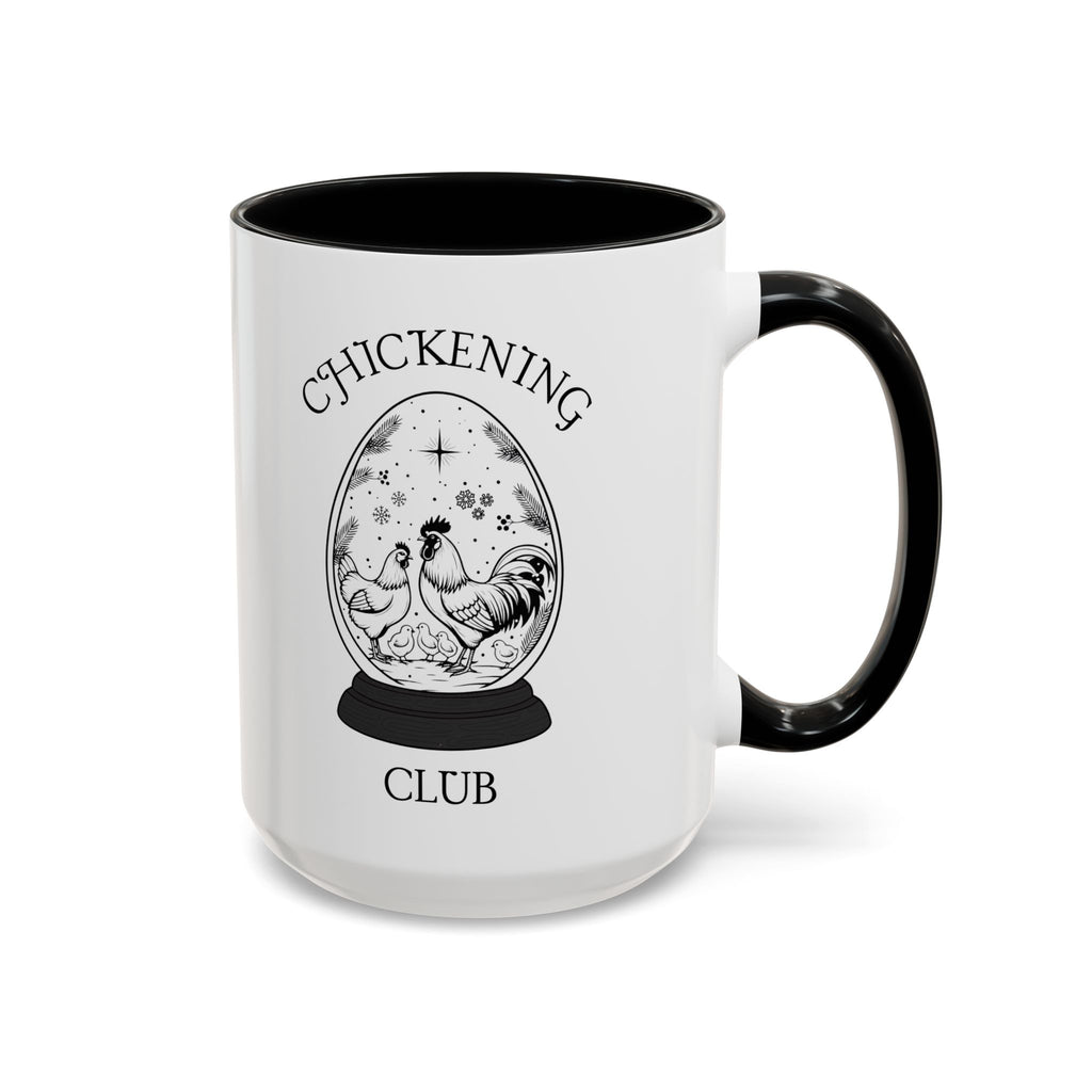 Chickening Club Winter Wonderland Snow Globe Ceramic Accent Mug