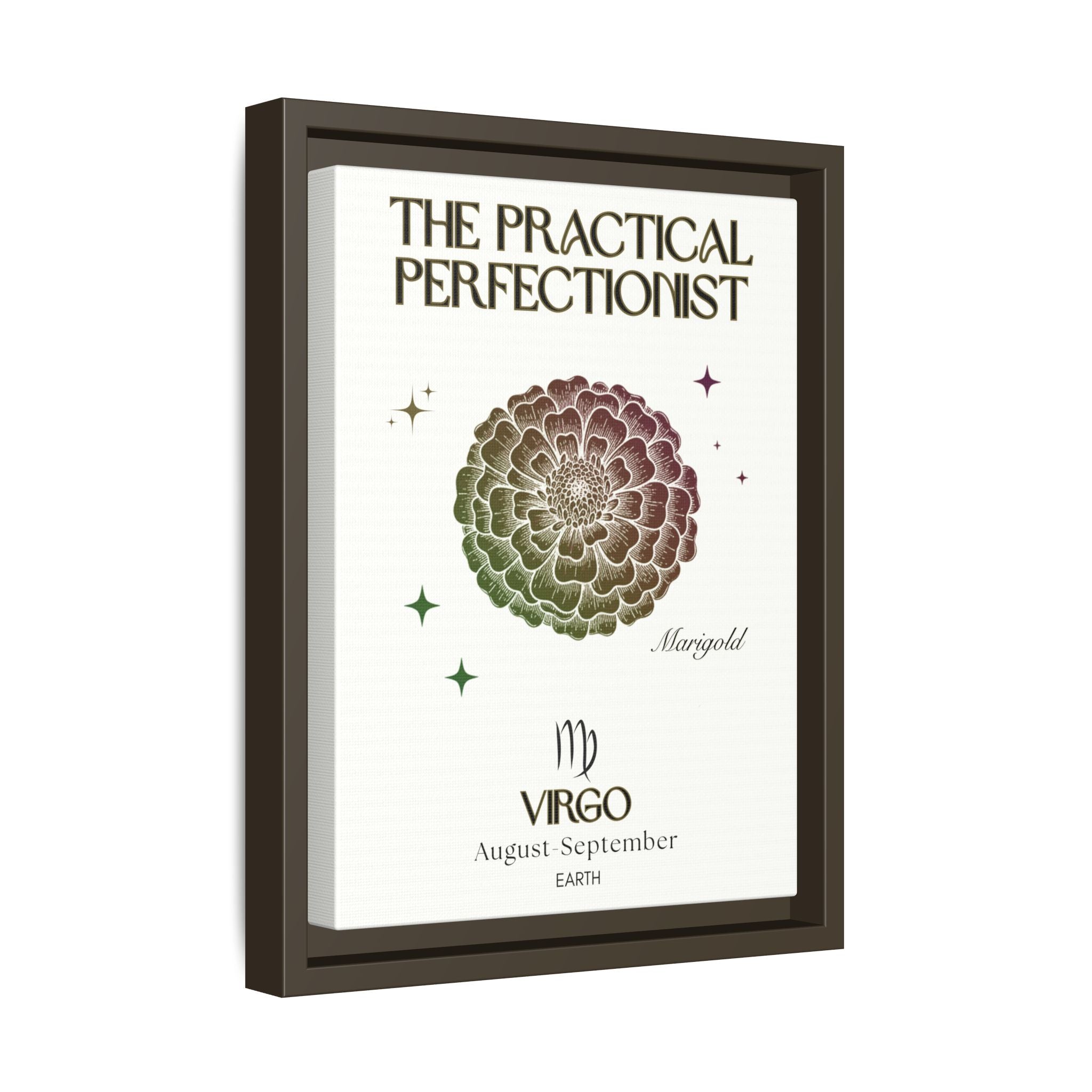 Virgo The Practical Perfectionist Marigold Framed Matte Canvas